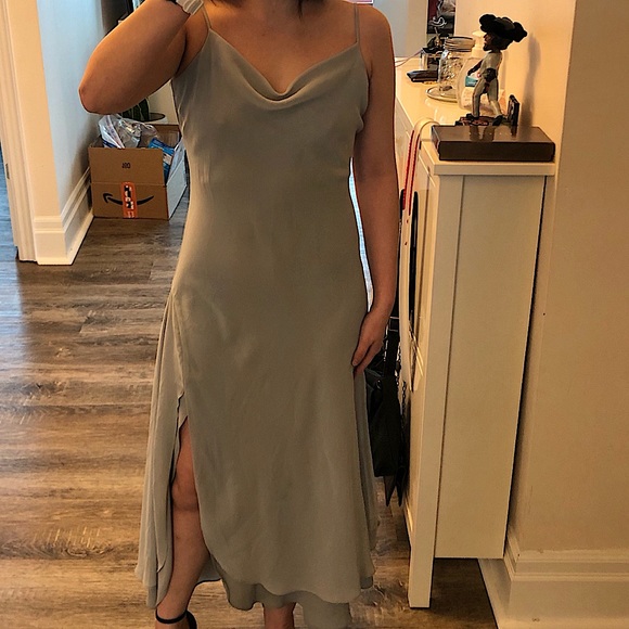 Silver/Grey Slit Dress - Picture 1 of 7